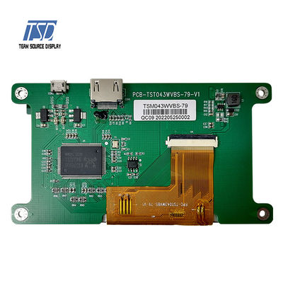 Interfejs HDMI Rozdzielczość 800x480 Wyświetlacz TFT LCD 4,3 cala ST7262E43