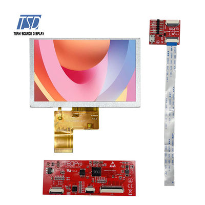 500nits Kolorowy wyświetlacz TFT UART LCD 5 cali 800x480 Rozdzielczość ST7262 IC